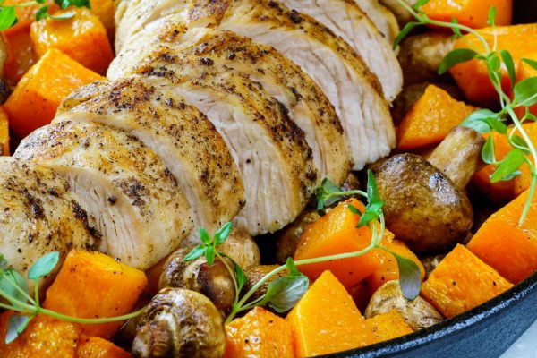 Turkey with Mushrooms & Butternut Squash Skillet (Delicious & Simple ...