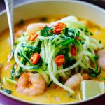 Spicy Shrimp Zucchini Noodle Soup CleanFoodCrush