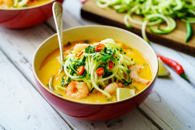 This Spicy Shrimp + Zucchini Noodle Soup is Quick to Make and Has Major ...