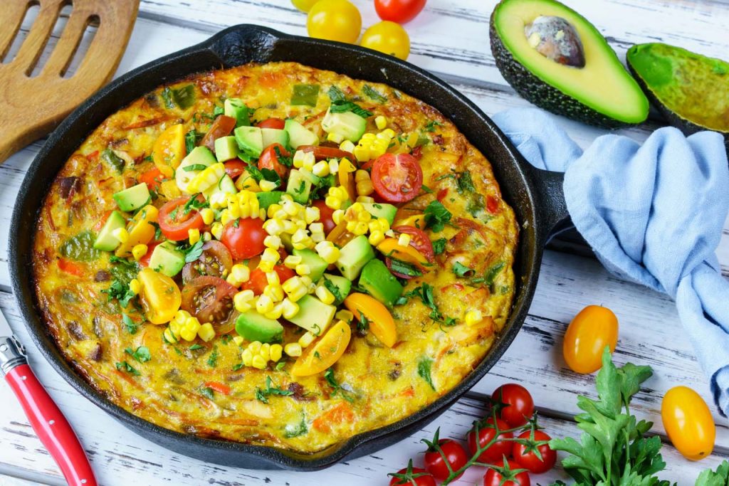 One-Pan Frittata Avocado Salsa