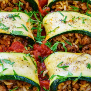 Eat Clean Burrito Stuffed Zucchini Rolls