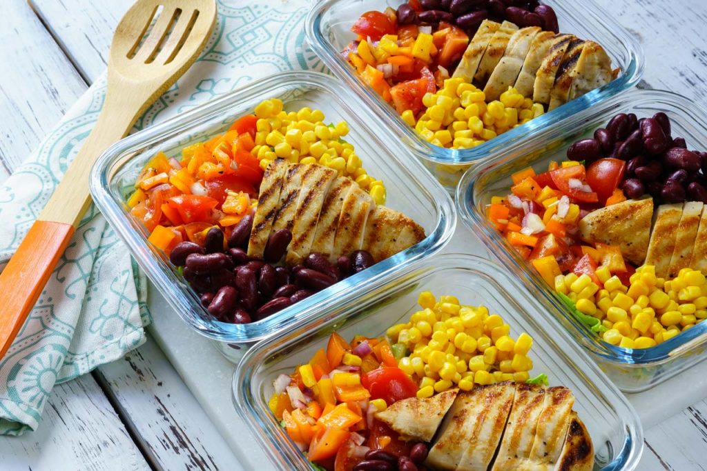Deconstructed Chicken Burrito Bowl Meal Prep