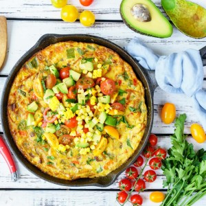 One-Pan Frittata & Avocado Salsa Recipe