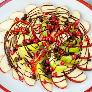 Pomegranate Chocolate Apple Nachos CleanFoodCrush