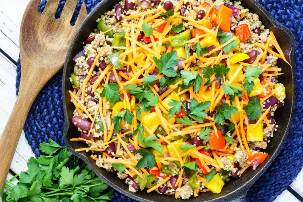 Spicy Taco Quiona Skillet CleanFoodCrush