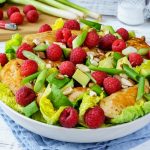 Super Healthy Chicken Avocado Raspberry Salad
