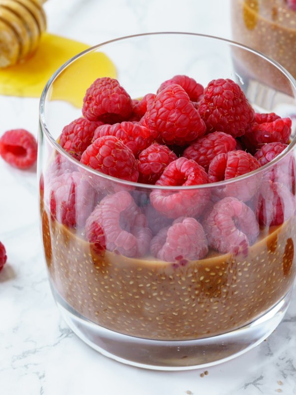 Chocolate Raspberry Chia Pudding