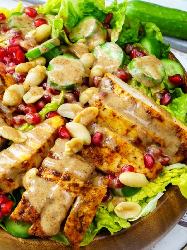 Clean Eating Chicken Satay Salad