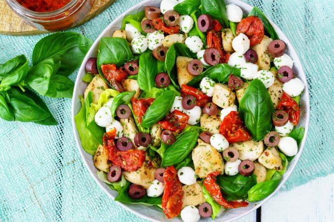 Italian Chicken Salad with Balsamic Dressing (Clean and Light!) | Clean ...