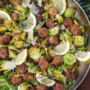 CleanFoodCrush Italian Sausage and Shaved Brussel Sprouts