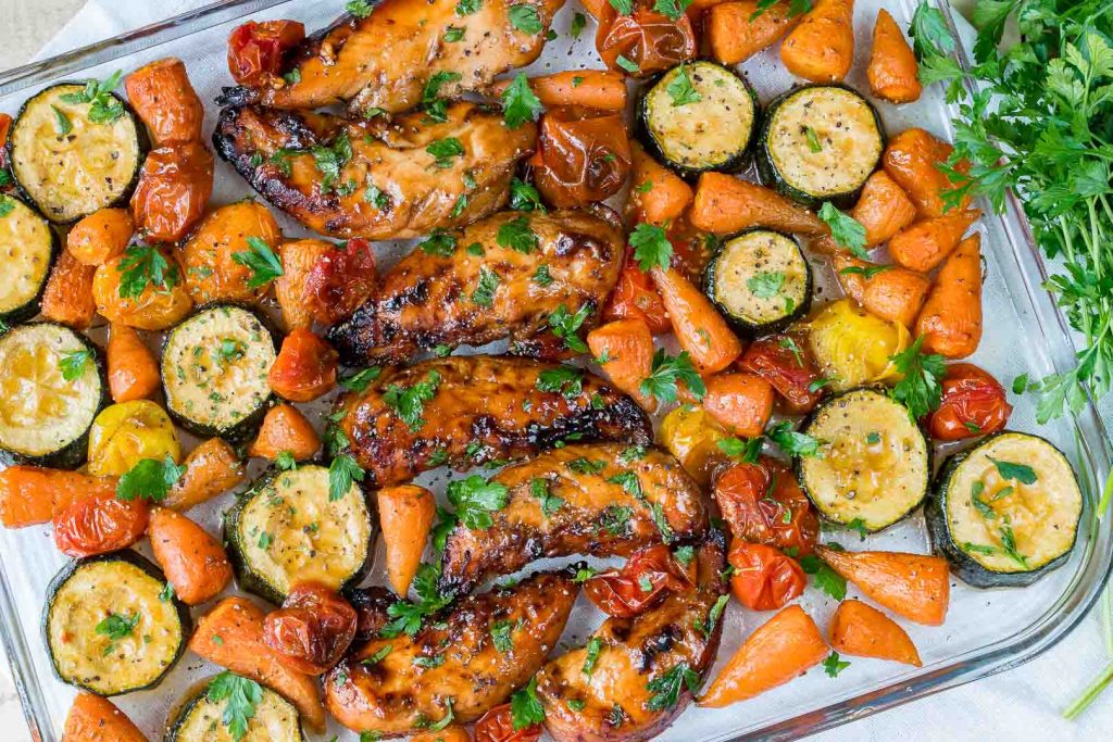 One Pan Balsamic Chicken Veggies recipe