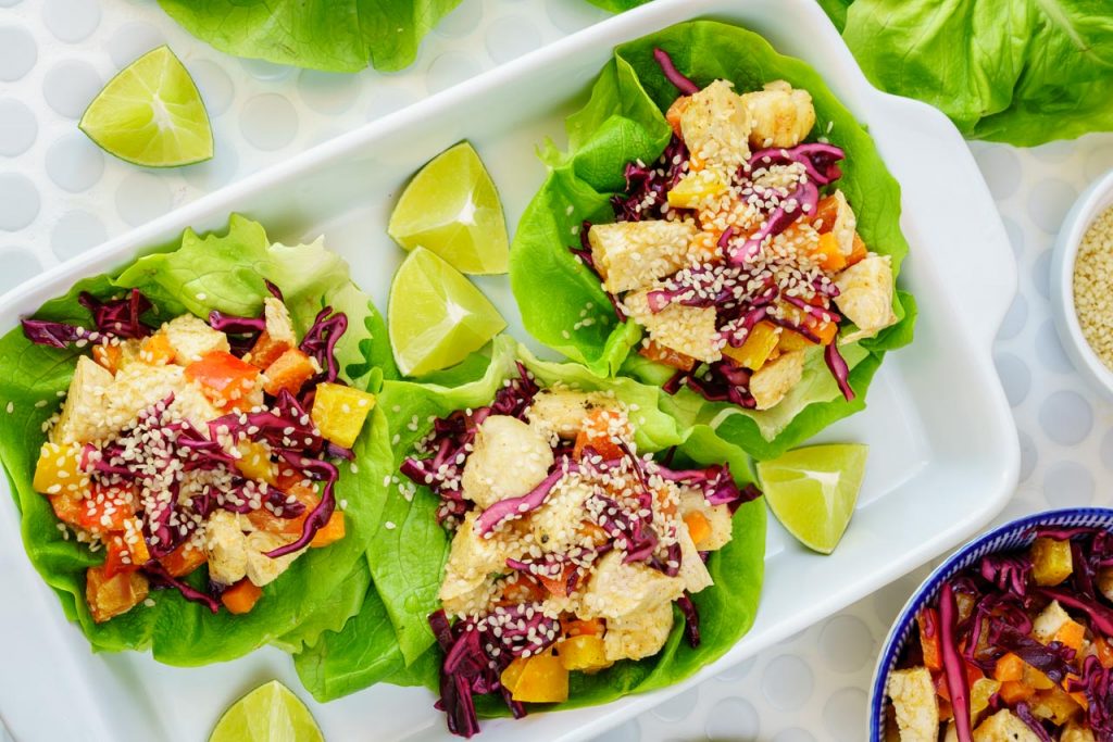CleanFoodCrush Thai Chicken Lettuce Wraps