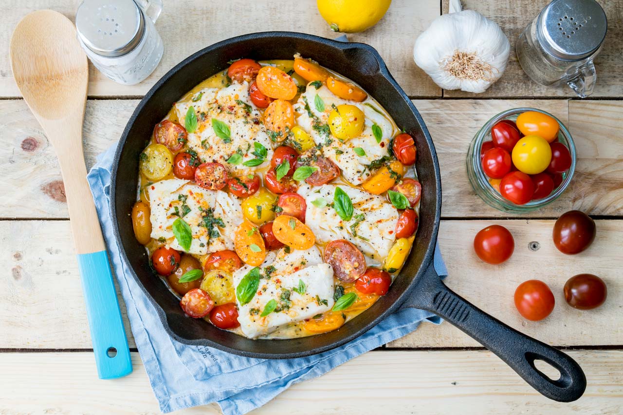 This Cod in Fresh Tomato Basil Sauce Makes a Classy & Simple Dinner