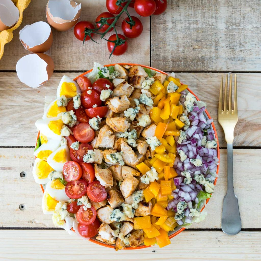 Healthy Buffalo Chicken Cobb Salad