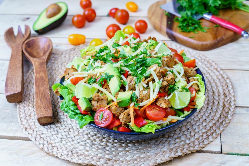 Healthy Turkey Taco Salad Meal