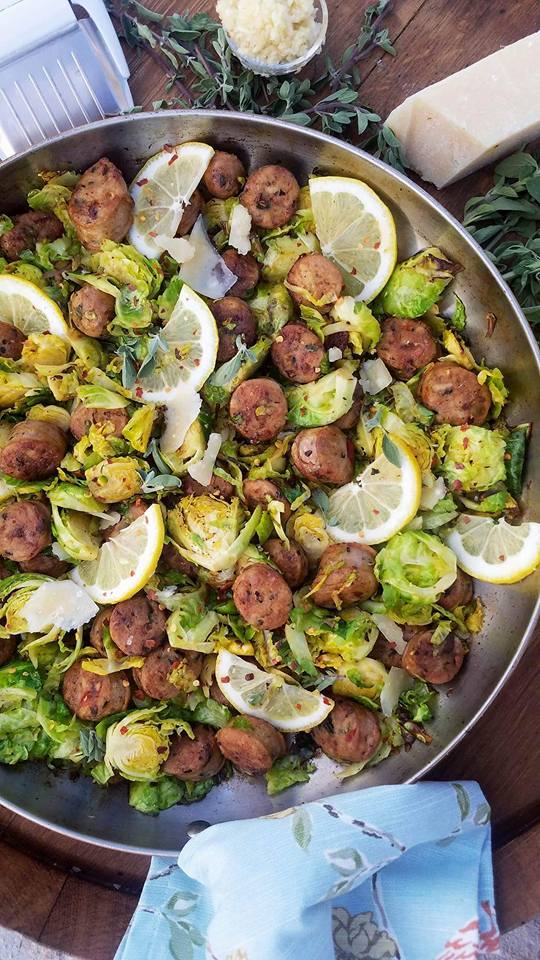 Italian Sausage and Shaved Brussel Sprouts Clean Food