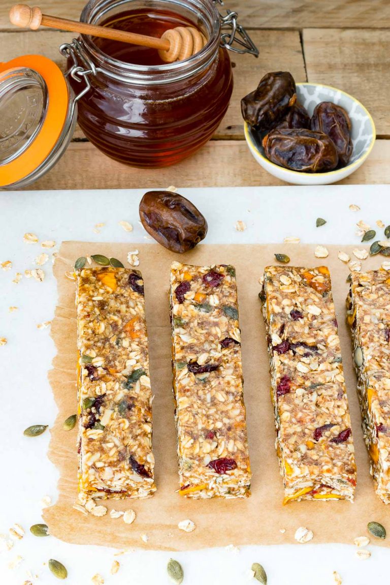 Super Healthy No Bake Fruit + Nut Granola Bars! Clean Food Crush