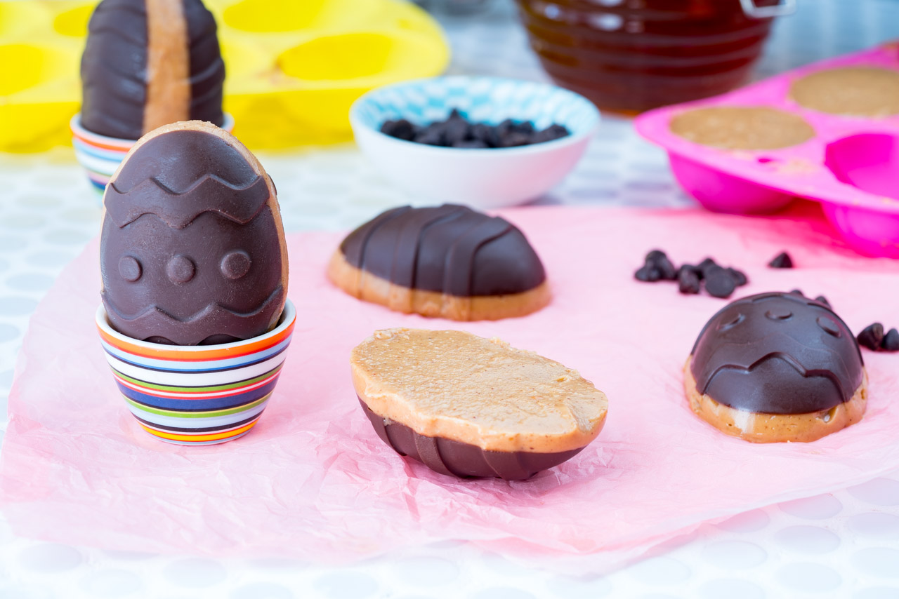 Healthy Chocolate Peanut Butter Easter Eggs for Spring! Clean Food Crush