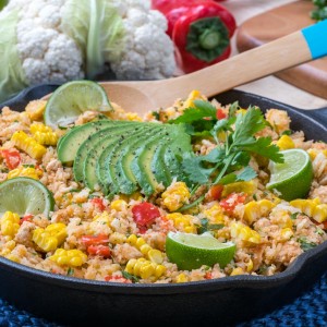 Quick Mexican Turkey Cauliflower Rice