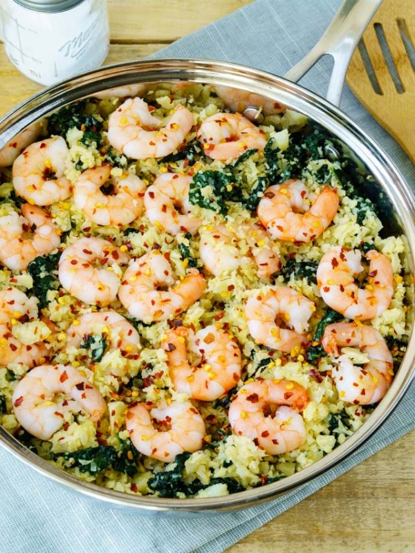 Spicy Shrimp Cauliflower Rice CleanFoodCrush