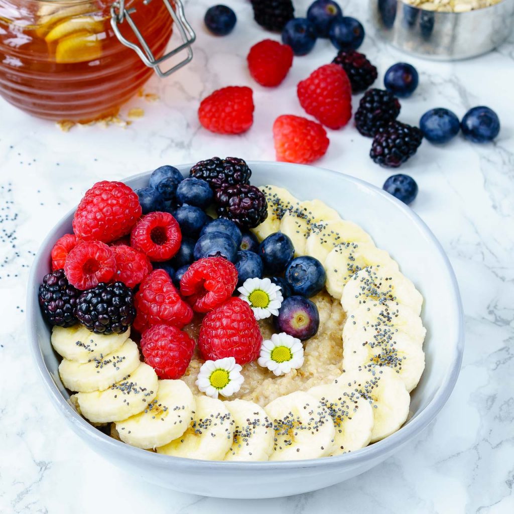 Triple Berry Banana Oatmeal CleanFoodCrush