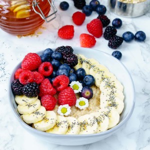 Triple Berry Banana Oatmeal CleanFoodCrush