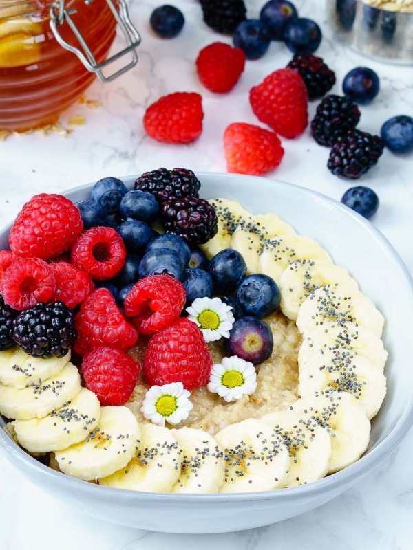 Triple Berry Banana Oatmeal CleanFoodCrush