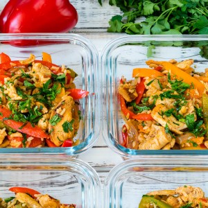15 Minute Skillet Chicken Fajitas Meal Prep