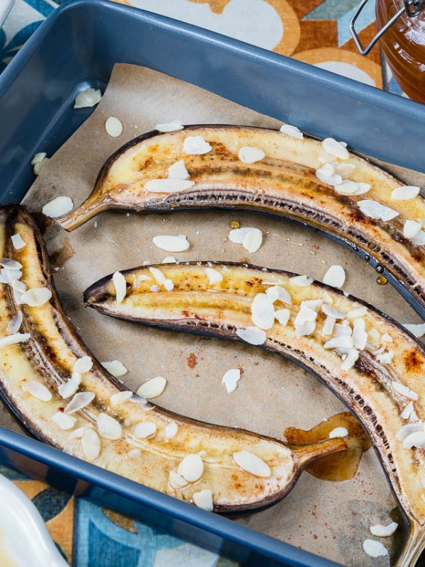 Clean Eating Honey Baked Bananas
