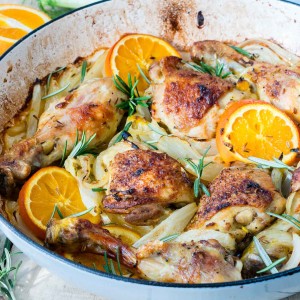 Clean Eating Orange Fennel Roast Chicken