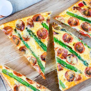 Eat Clean Asparagus + Tomato Frittata