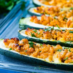 Eat Clean Buffalo Zucchini Boats