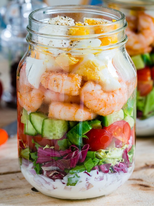 Shrimp + Cobb Jar Salad Recipe