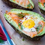 Smoked Salmon + Egg Baked Avocados Recipe