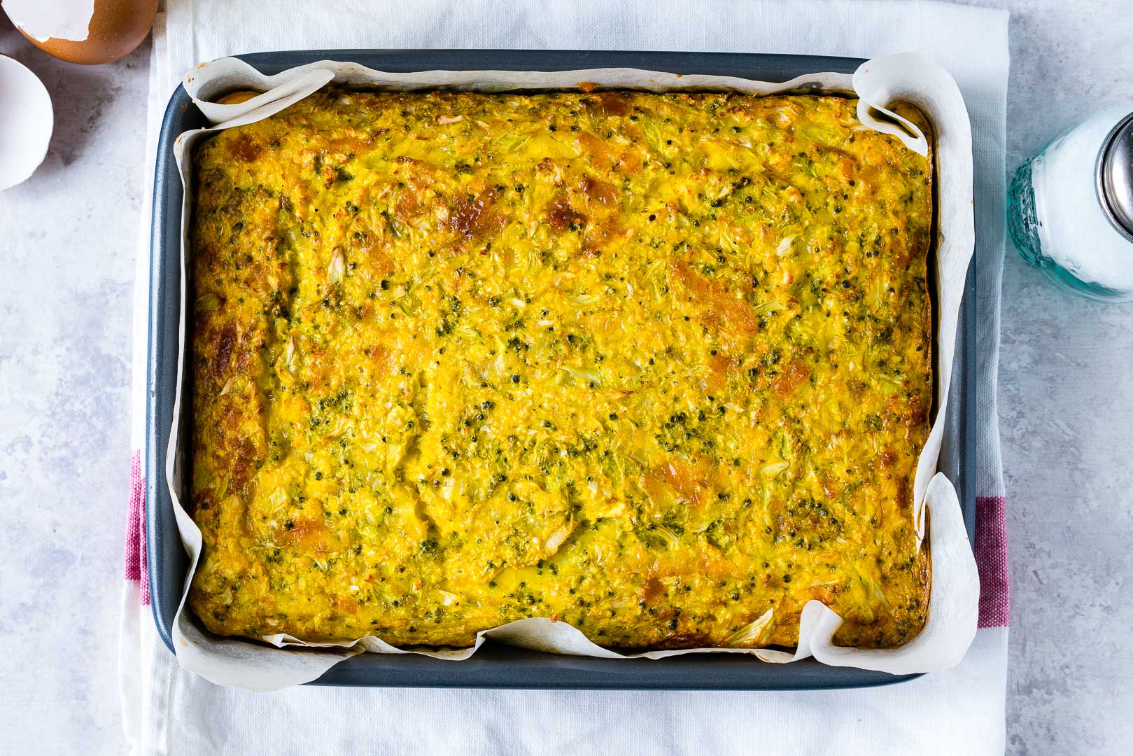 Clean Eating Broccoli + Cauliflower Frittata is Grain Free and So Good
