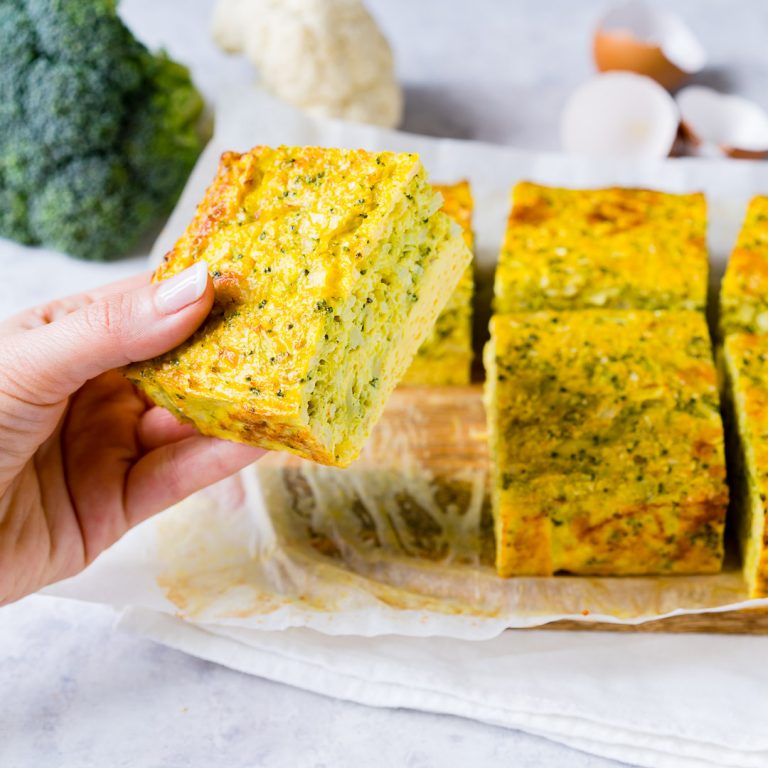 Clean Eating Broccoli + Cauliflower Frittata is Grain Free and So Good