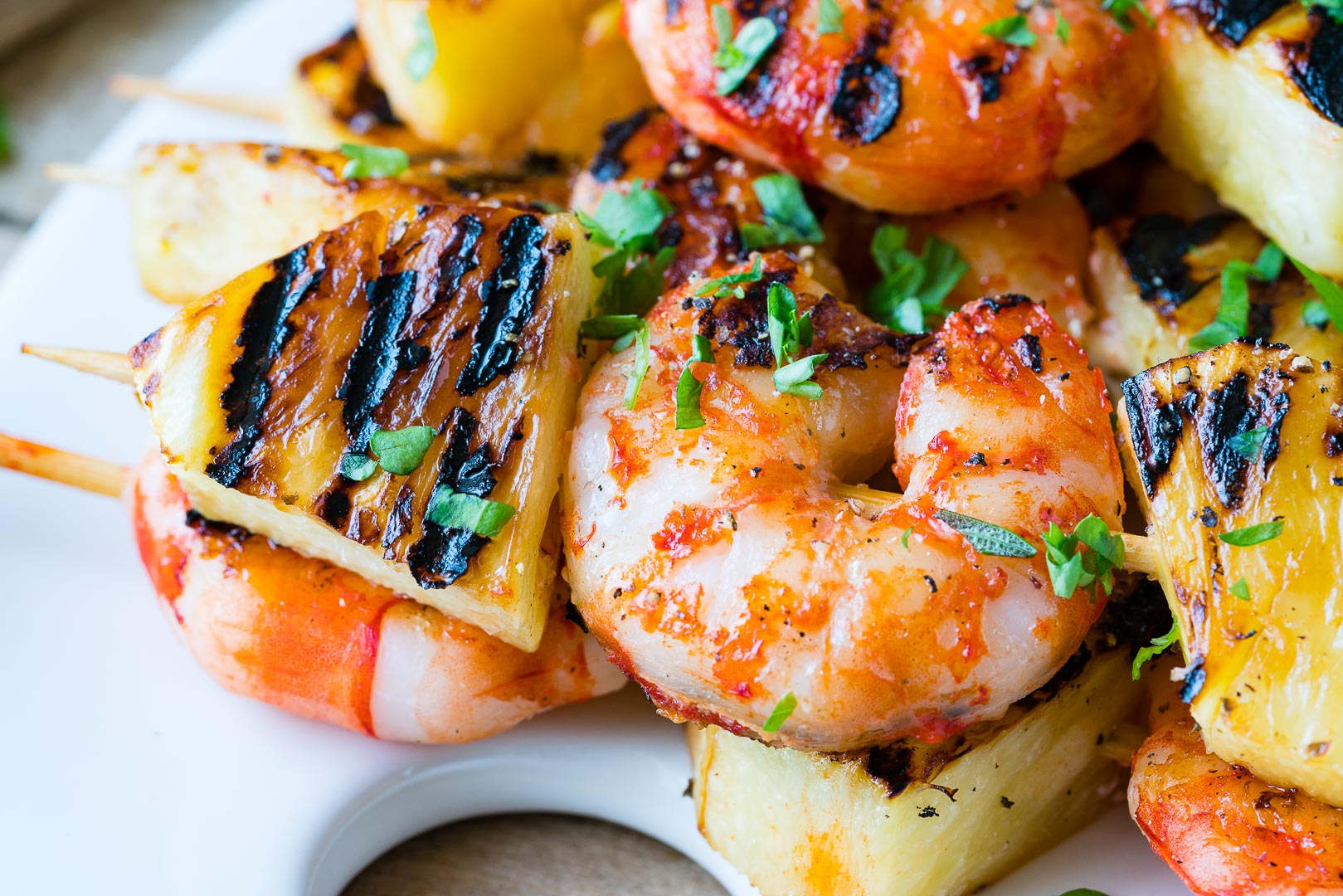 Grilled Shrimp + Pineapple Kabobs for Tropical Clean Eating Bliss
