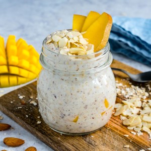 No Bake Mango Coconut Cream Oats