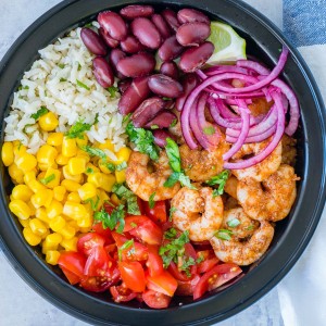 CleanFoodCrush Shrimp Burrito Meal Prep Bowls