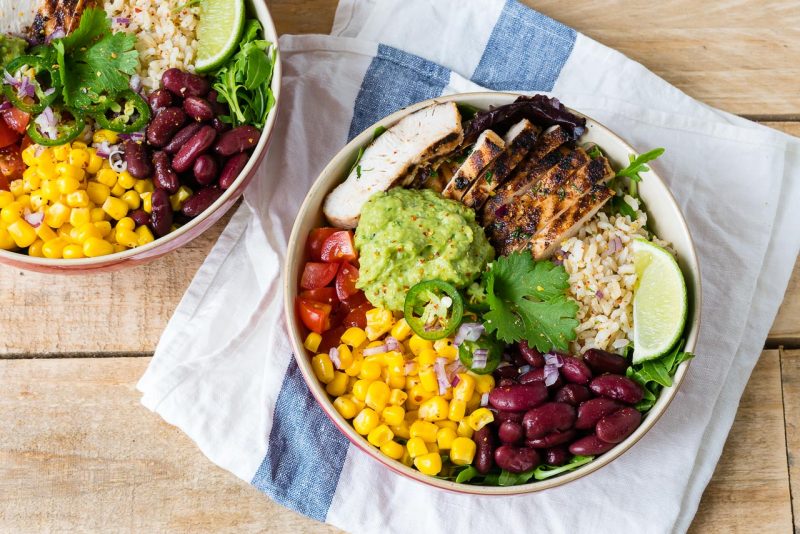 Love Eating Clean: Chicken Burrito Bowls + Cilantro-Lime Rice | Clean ...