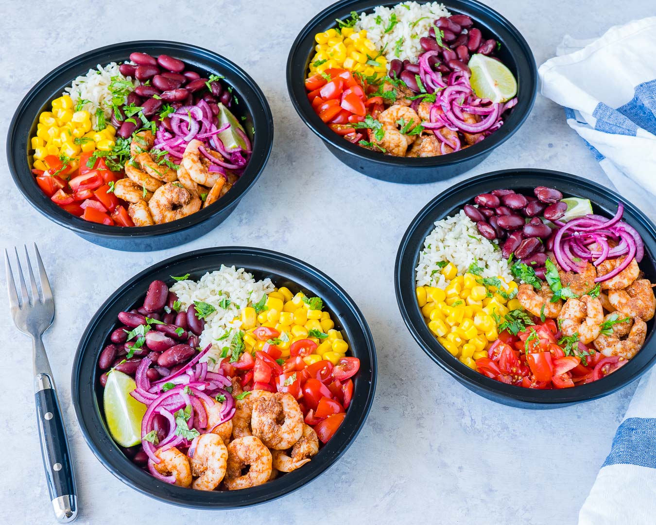 Shrimp Burrito Meal Prep Bowls are Perfect For Clean Eating Meal Prep