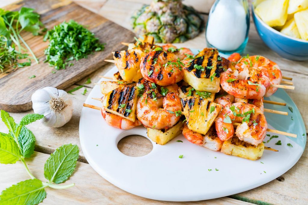 Delicious Grilled Shrimp Pineapple Kabobs