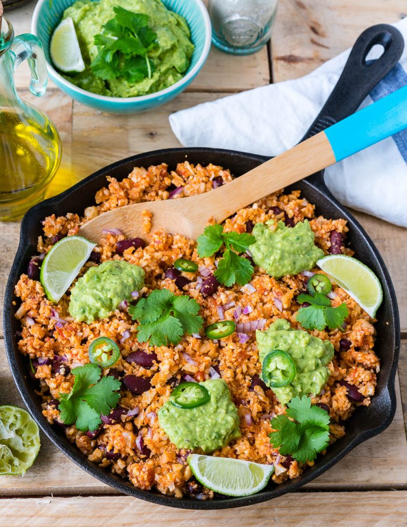 Mexican Style Cauliflower Rice Guacamole For Clean Eating Inspiration mexican-style-cauliflower-rice-recipe-so-nourished