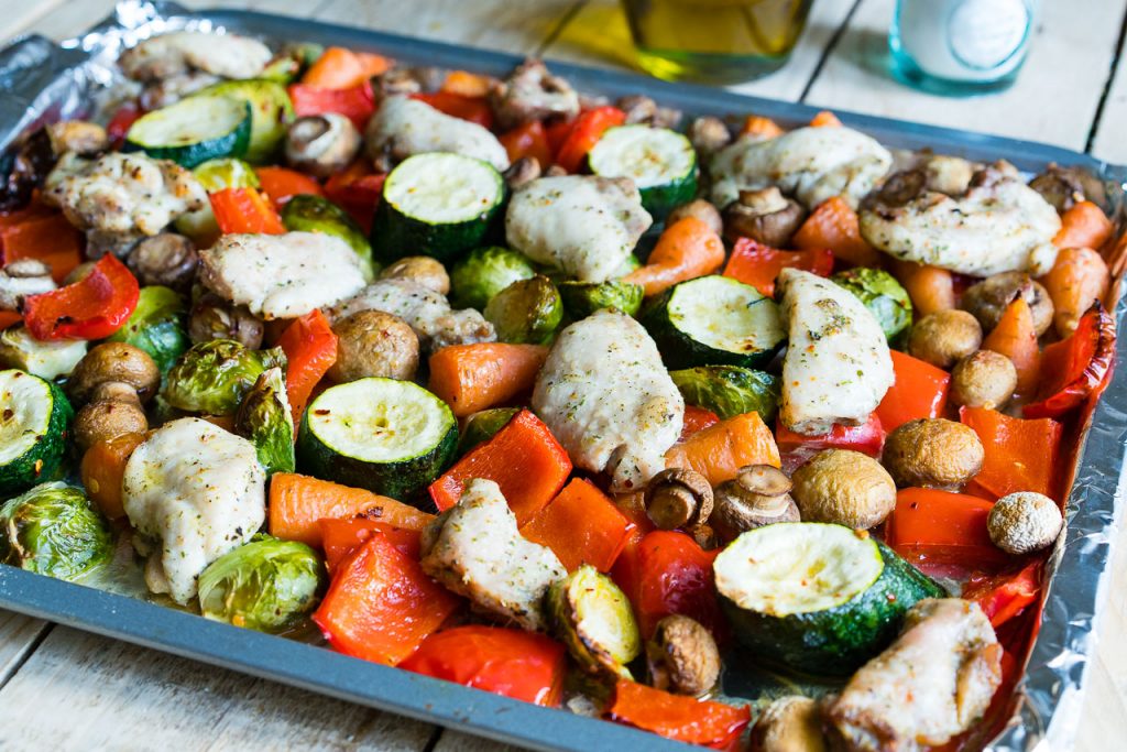 Sheet-Pan Italian Chicken + Roasted Veggies for Meal Prep Time! | Clean ...