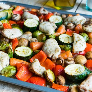 Sheet-Pan Italian Chicken + Roasted Veggies
