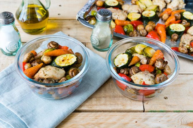 Sheet-Pan Italian Chicken + Roasted Veggies for Meal Prep Time! | Clean ...
