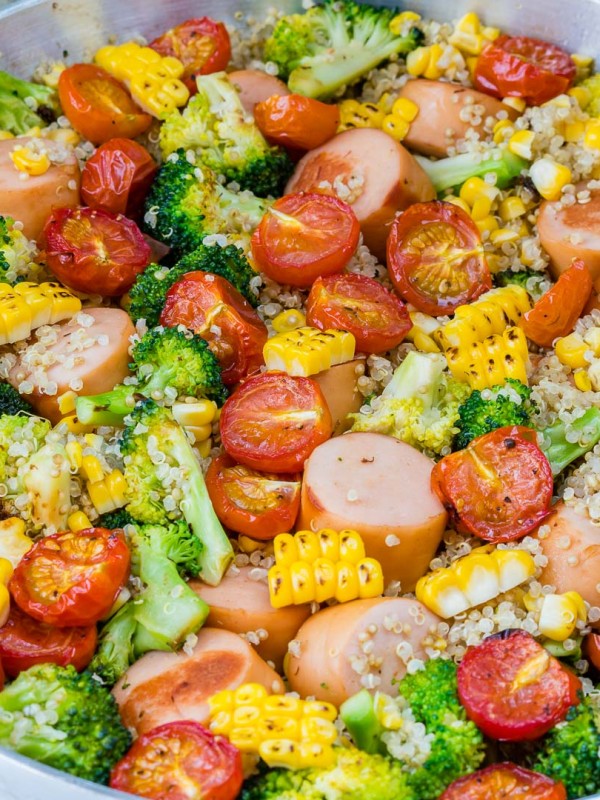 Broccoli + Sausage + Quinoa Skillet