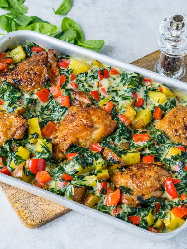 Clean Eating Creamy Garlicy Chicken Roast