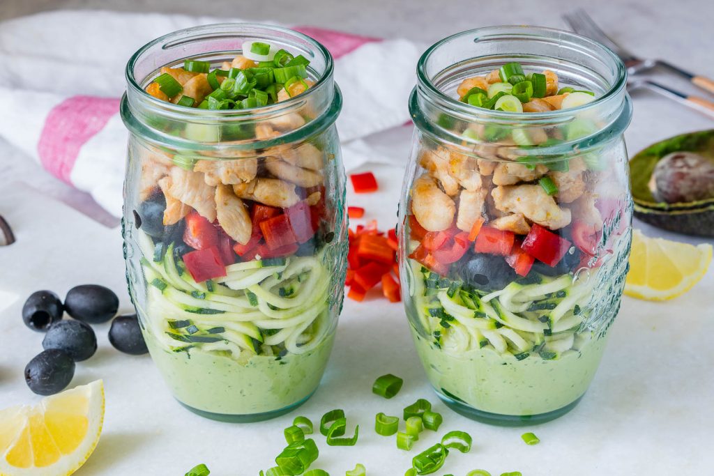 Zoodle Chicken Salad In a Jar