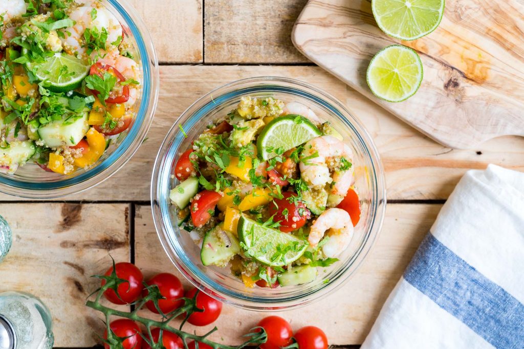 Lemony Shrimp + Quinoa Salad